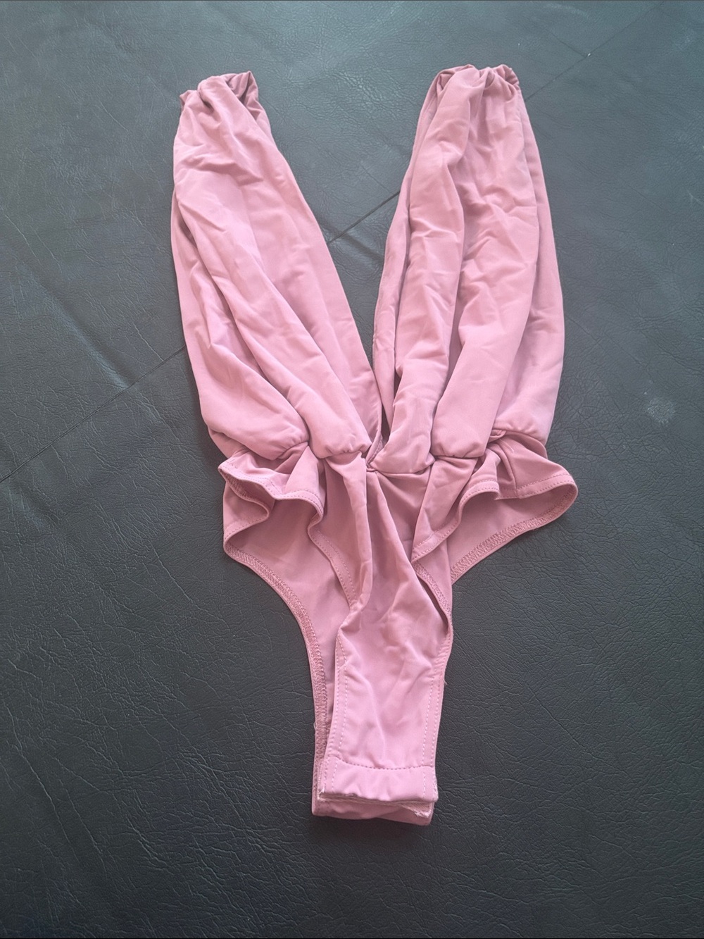 Hot Miami Styles Dusty Rose One-Piece Bodysuit